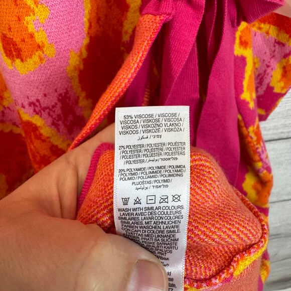 Never Fully Dressed Plus Size Pink Orange Animal Sydney Knit Midi Dress Size XXL - Picture 6 of 9